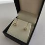 Brand New 14ct Yellow Gold Natural Diamond Stud Earrings Image 3