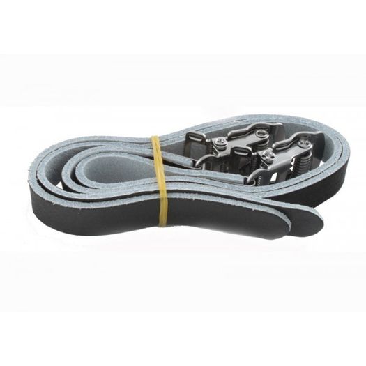 Leather Pedal Straps (Pair) - Black
