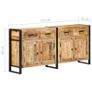 Sideboard 172x35x80 cm Solid Mango Wood Image 7
