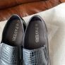 black mens Slip on shoes Image 2