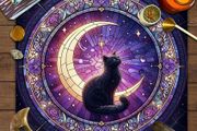 Witchy Cat Table Cloth - great gift