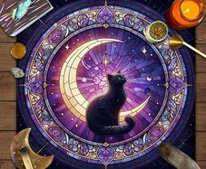 Witchy Cat Table Cloth - great gift