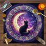 Witchy Cat Table Cloth - great gift Image 2