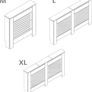 Radiator Cover, Cabinet MDF Horizontal Modern Design White Decorative for Living Room Bedroom L(152cm) Image 6