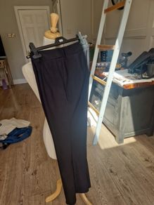 black bootleg trousers