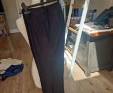 black bootleg trousers