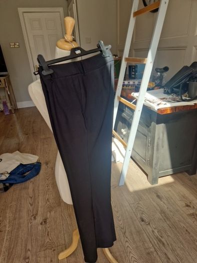 black bootleg trousers