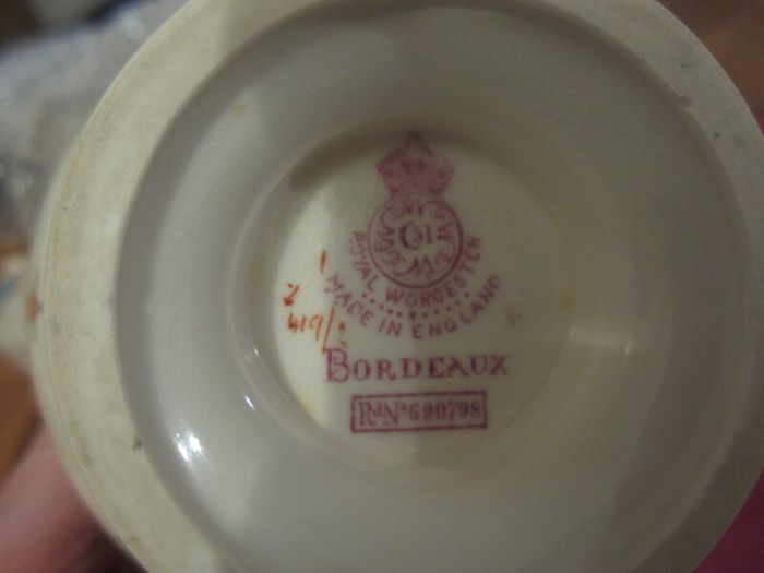 RARE  royal Worcester Bordeaux  Jug