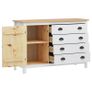 Sideboard Hill Range White 120x40x80 cm Solid Pine Wood Image 3