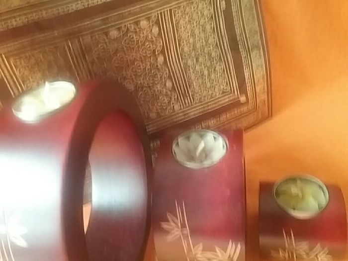 Set of Three Wooden Tea light holder