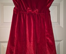 Dress red velvet and matching red coat
