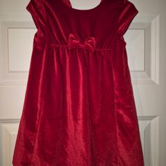 Dress red velvet and matching red coat