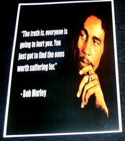 Bob Marley poster print with quote A3 size