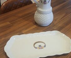 Donegal Parian China Claddagh Jug and plate