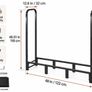 4ft Outdoor Firewood Log Rack with Waterproof Cover Image 3