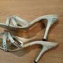 Chloe ladies champagne and diamante high heel sandals size 3 /Eu 36 Image 7