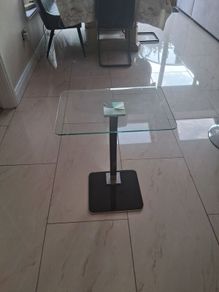 Small glass side table