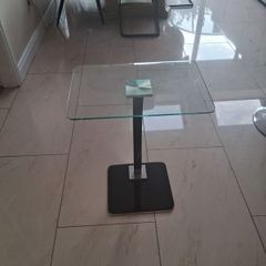 Small glass side table