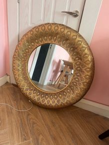 large gold mirror