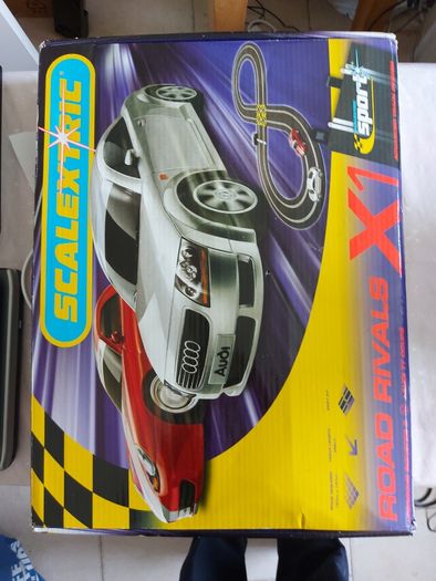 Scalextric Road Rivals X1, Porsch & Audi Cars and Track in as new condition, see pictures