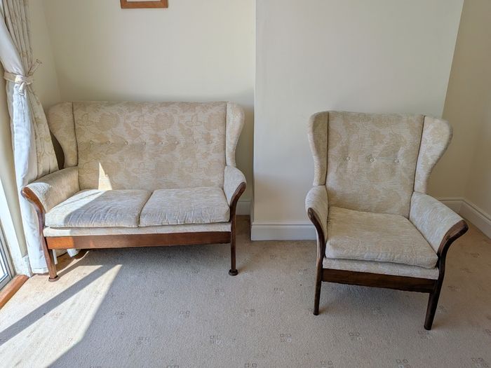 Mid-Century Wingback 3 piece Lounge Suite