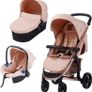 Mybabiie 3 in 1 travel system  rose gold Image 4