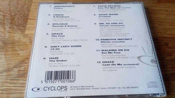 Cyclops Prog Rock CD sampler compilation