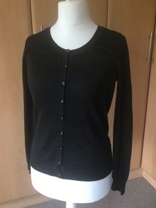 M Collection ladies black sparkle cardigan size 8