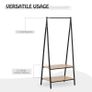 2-Tier Garment Rack Storage Shelves Metal Coat Clothes Stand Shoes Storage Organisation shelves Open Wardrobe Freestanding Tidy Rail 64 x 42.5 x 149 cm (FREE POSTAGE) Image 4