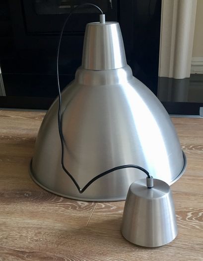 Large metallic ceiling lamp