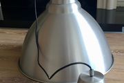 Large metallic ceiling lamp