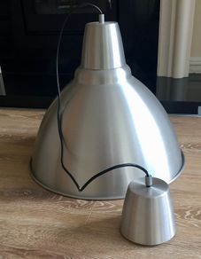 Large metallic ceiling lamp