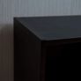Oxford 2 Tier Cube Bookcase, Black Wooden Shelving Display Storage Unit Office Living Room Furniture Image 3