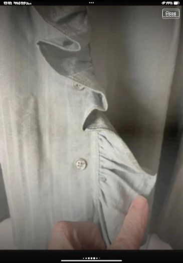 blouse Bnwt frilled collar blouse dipped back hem short feminine baloot size small (12) due to style