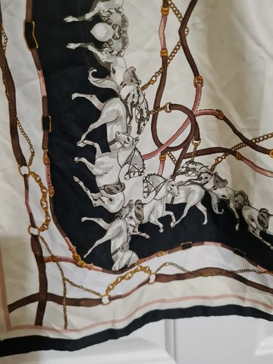 Equestrian print scarf