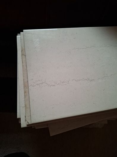 Cream gloss tiles