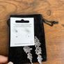 Martin James London Silver Leaf Drop Earrings Image 3