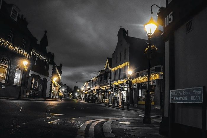 Black and Yellow Dalkey Printed Photograph from Dublin in a Black Frame on a High Quality White Mount