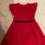 Girls red velvet dress Image 3