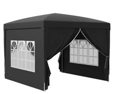 3 x 3(m) Pop Up Gazebo, Water and UV Resistant Party Tent Camping Canopy Marquee with Carry Bag, Black