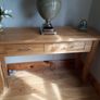 Solid Oak Console Table Image 2
