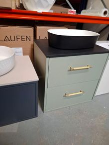 Hib 600 Sage unit marble top and bowl