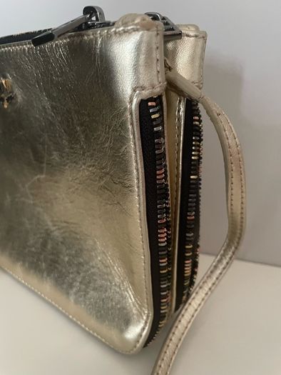 Zadig et Voltaire gold leather bag