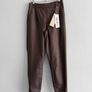 New Object Coated Trousers in Rich Chocolate Brown Image 2