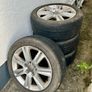 Genuine Audi 17 Inch alloy wheels 225 50 R17 set of 4 straight/no dents tyres worn cosmetic wear Image 3