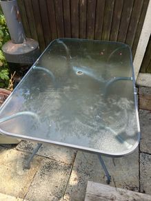Glass Garden Table