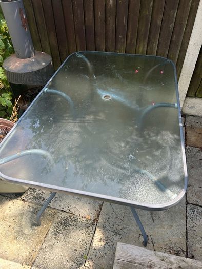 Glass Garden Table