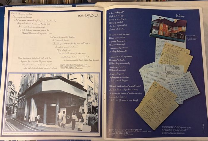 Elton John Captain Fantastic 1975 UK Vinyl LP with Original Lyric Booklet