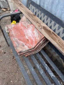 Reclaimed ceramic terracotta ridge tiles whole