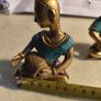 SET OF 2 Craft Vatika Musical Ladies with Inlay Work Pair of Brass Statues, 31/2 Inches Height   Pure Handmade and Stone Work Multi Idol Image 5